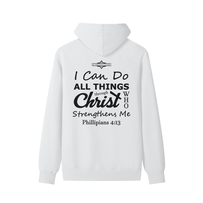 PHILIPPIANS 4:13 : WHITE HOODIE