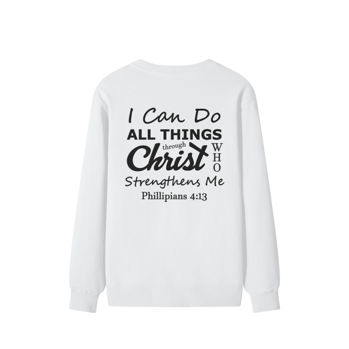 PHILIPPIANS 4:13 : WHITE CREWNECK